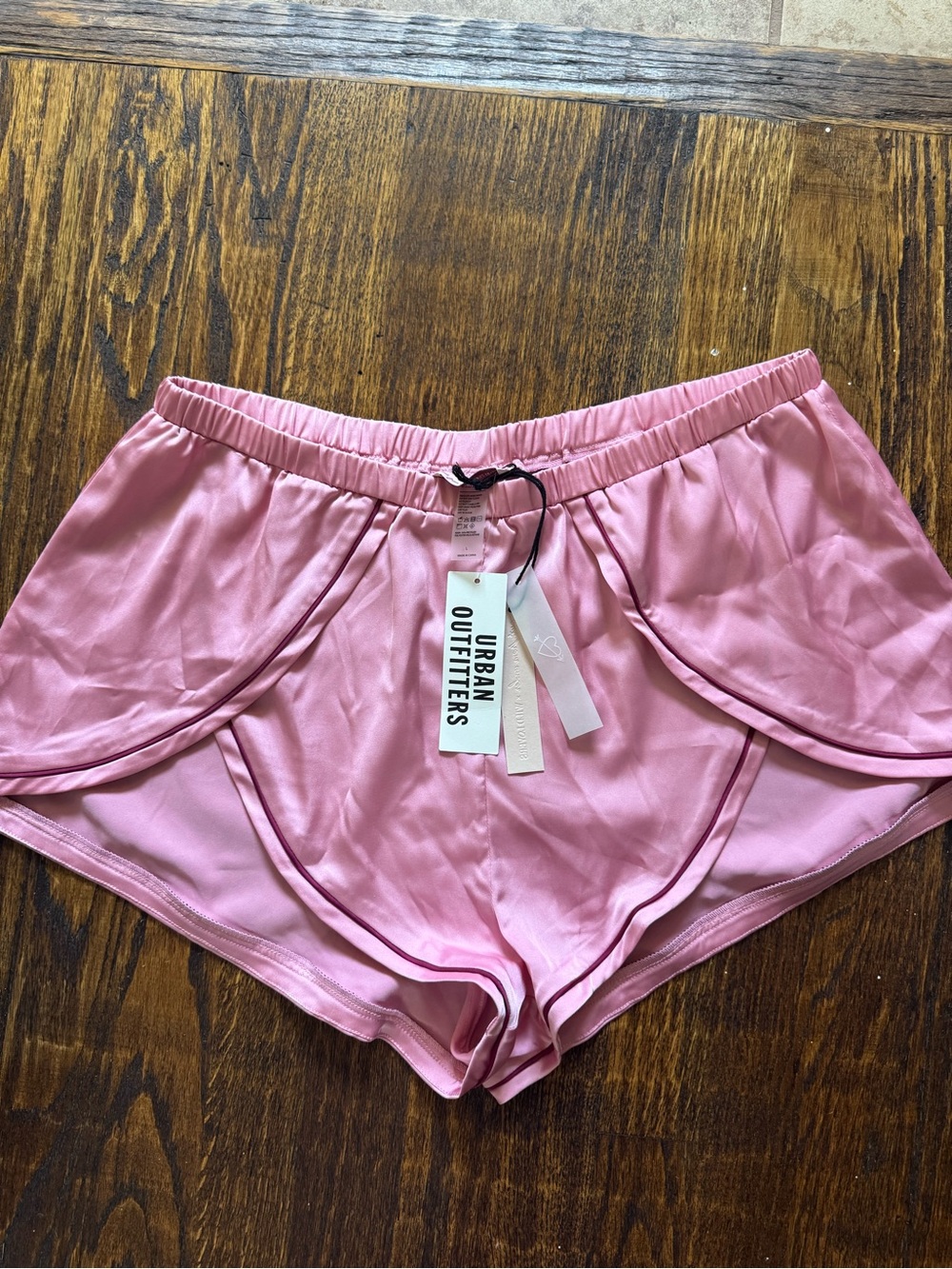 Urban Outfitters Pink Satin Lounge Shorts